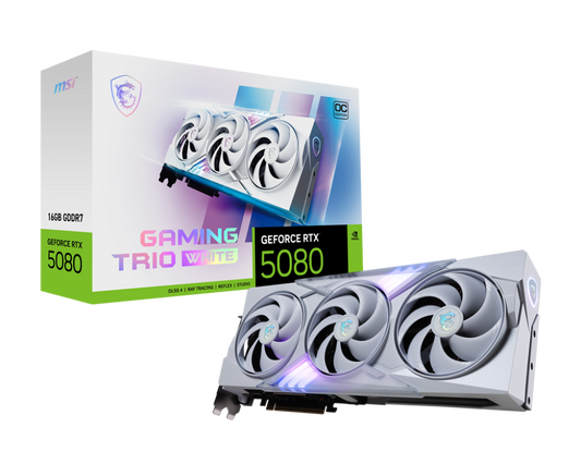 MSI GeForce RTX 5080 16G GAMING TRIO OC WHITE Graphics Card