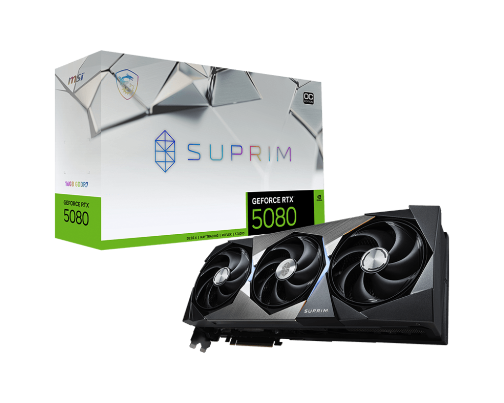 MSI GeForce RTX 5080 16G SUPRIM SOC Graphics Card