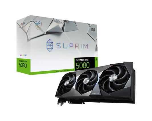 MSI GeForce RTX 5080 16G SUPRIM SOC Graphics Card